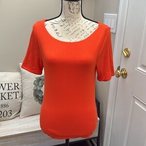 EUC Bundle of 3 J.Crew Top in black,orange and creamywhite colors in size small.